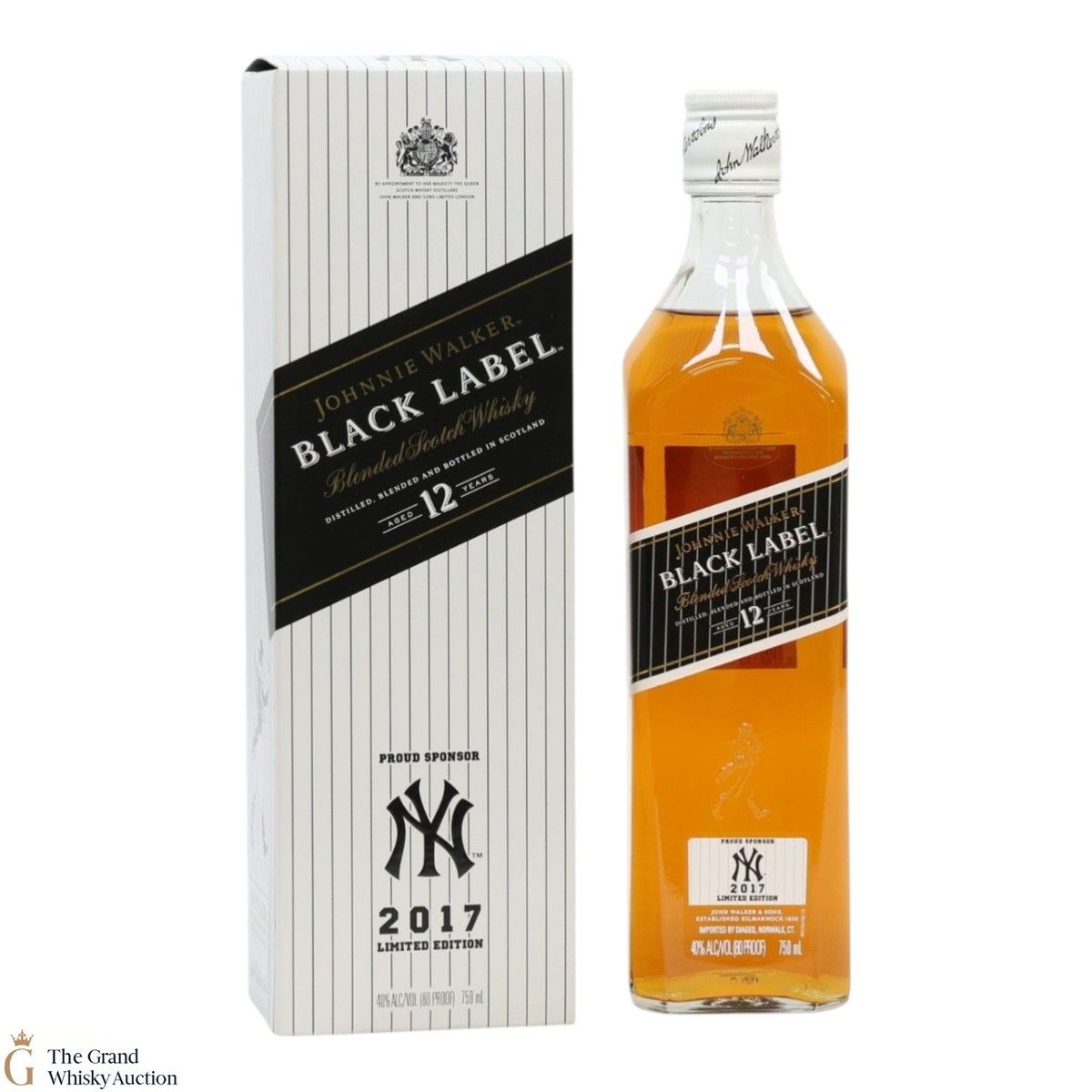 Johnnie Walker - 12 Year Old - Black Label - New York Yankees 2017