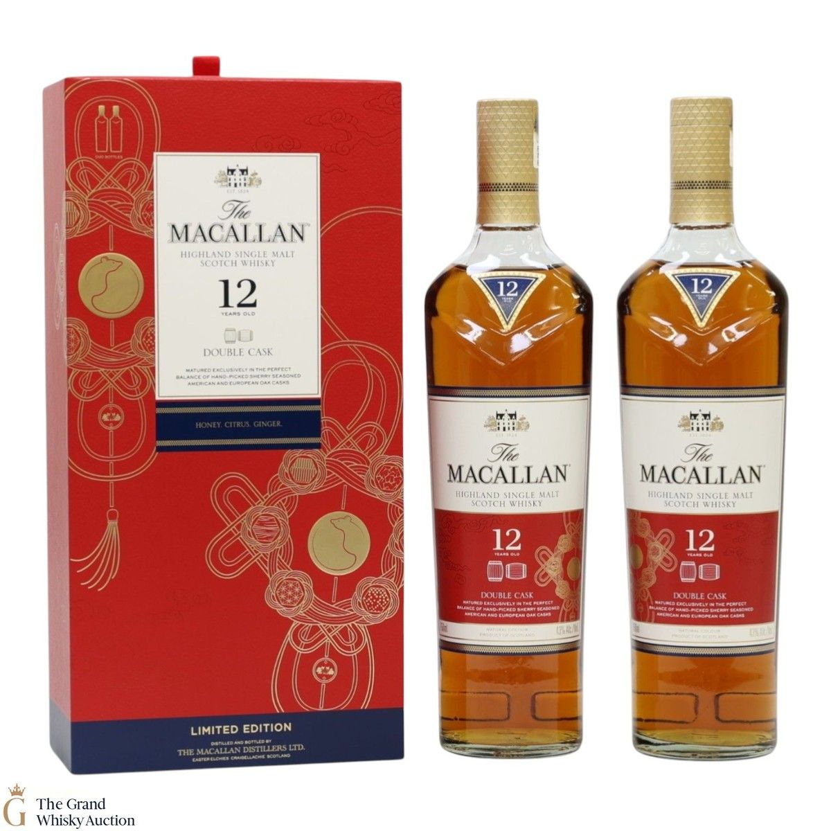 Macallan - 12 Year Old - Double Cask - Year of the Rat (2 x 75cl) 
