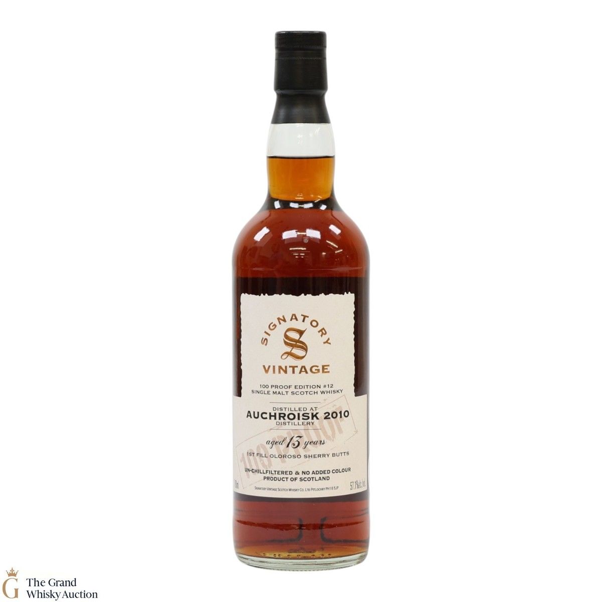 Auchroisk - 13 Year Old 2010 - Signatory Vintage 100 Proof Edition #12