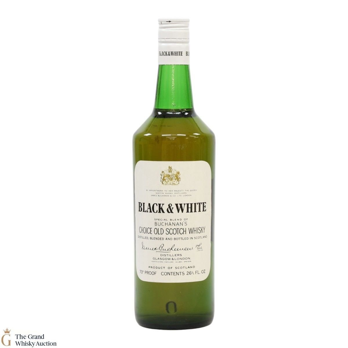 Black & White - Blended Whisky (1970s) 26 2/3 FL Ozs