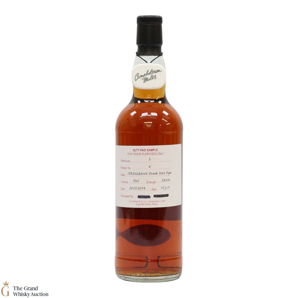 Springbank - 10 Year Old 2014 - Fresh Port Pipe - Duty Paid Sample 58.6%