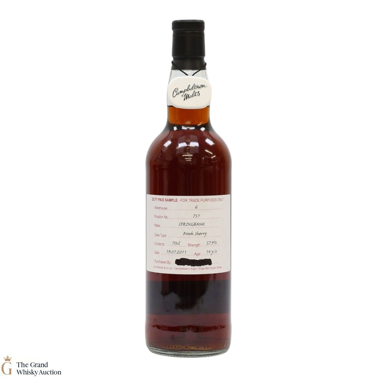 Springbank - 14 Year Old 2011 - Fresh Sherry - Duty Paid Sample 57.9%