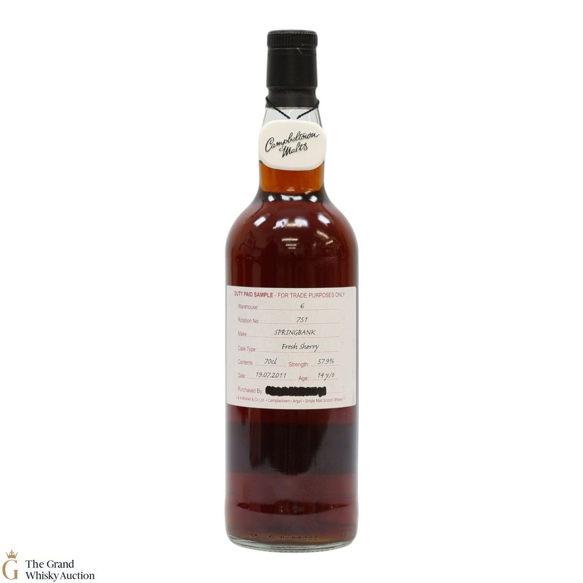 Springbank - 14 Year Old 2011 - Fresh Sherry - Duty Paid Sample 57.9%