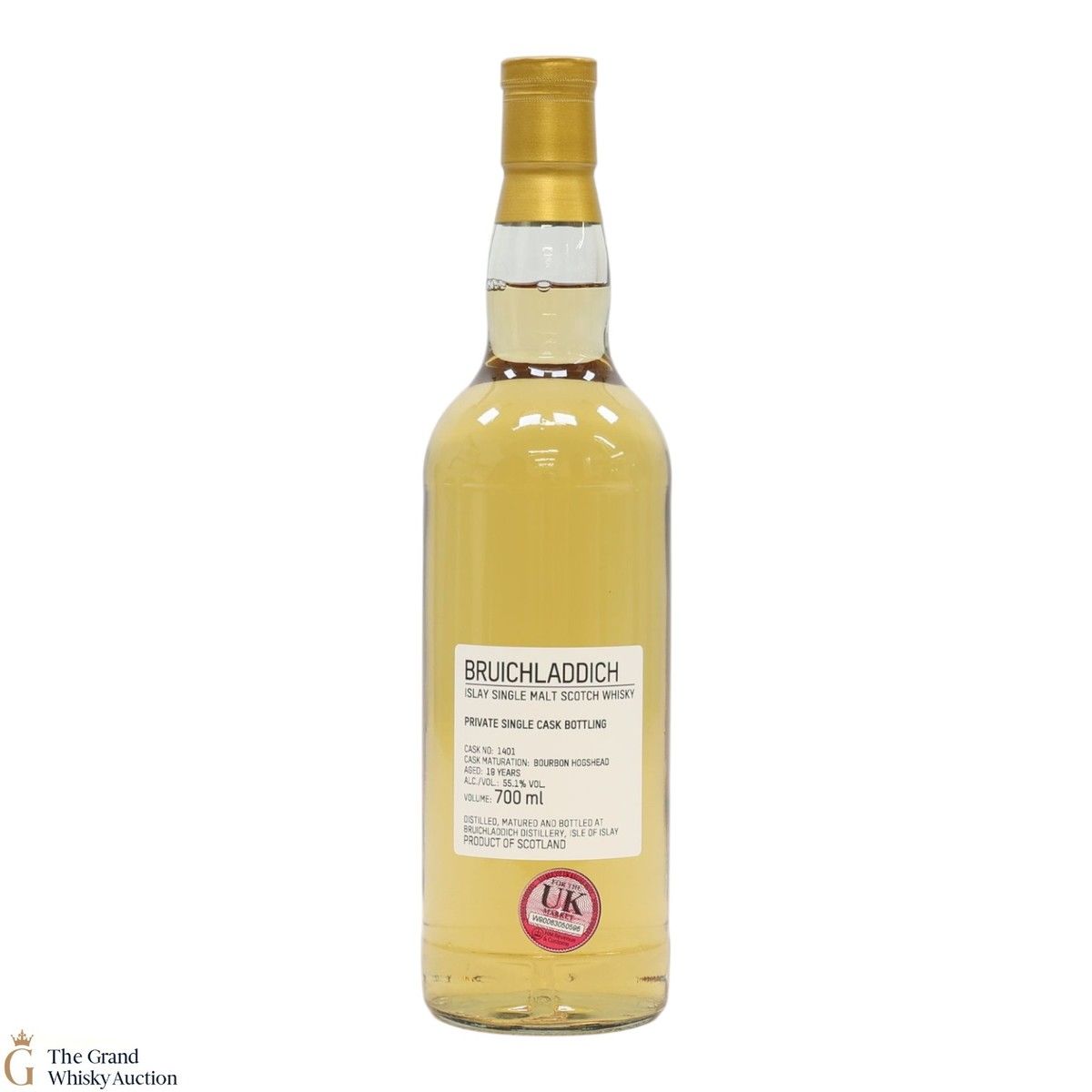 Bruichladdich - 19 Year Old - 1st Fill Bourbon Hogshead #1401 - Private Cask