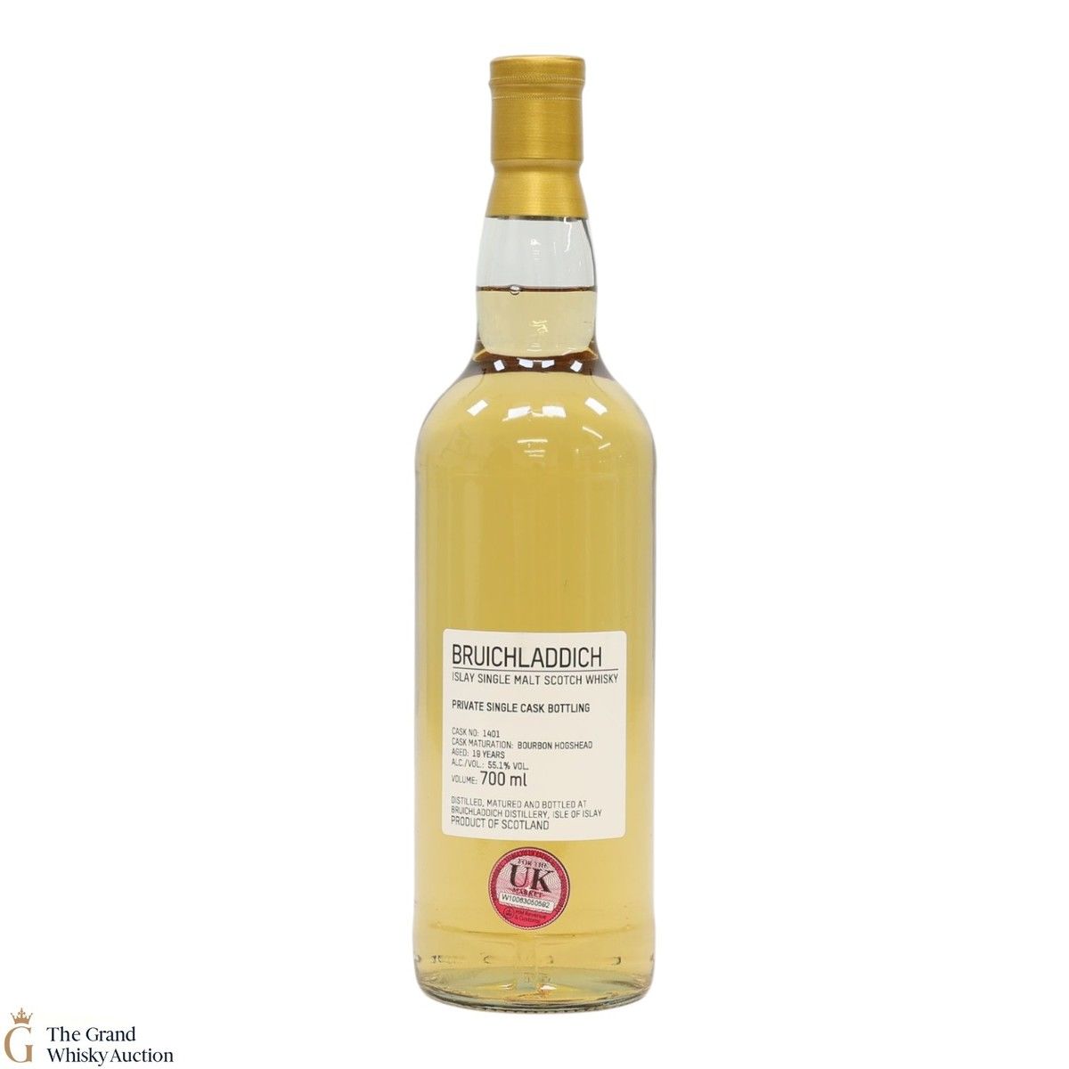 Bruichladdich - 19 Year Old - 1st Fill Bourbon Hogshead #1401 - Private Cask