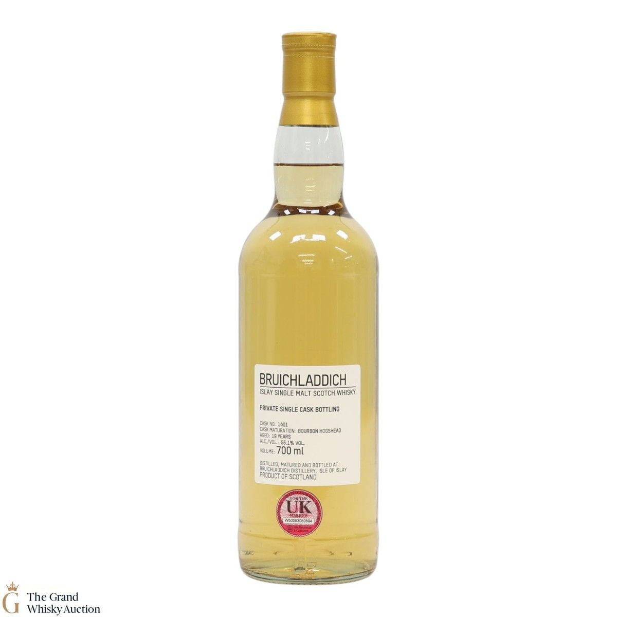 Bruichladdich - 19 Year Old - 1st Fill Bourbon Hogshead #1401 - Private Cask