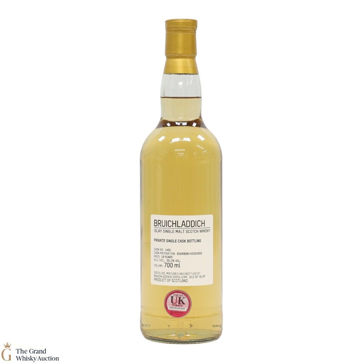 Bruichladdich - 19 Year Old - 1st Fill Bourbon Hogshead #1401 - Private Cask
