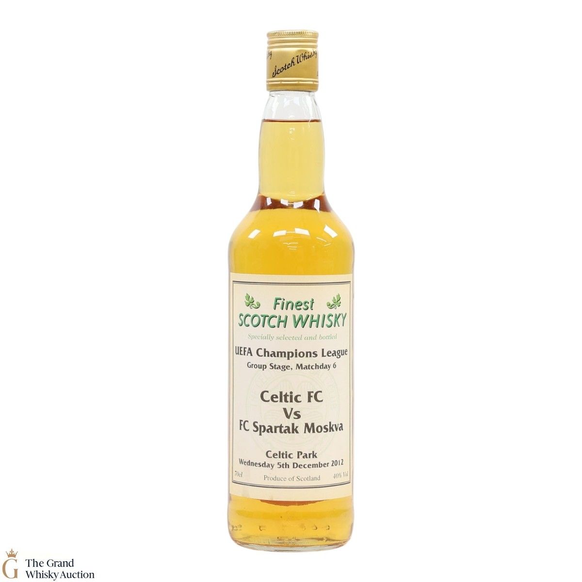 Celtic FC Vs FC Spartak Moskva - UEFA Champions League - Scotch Whisky