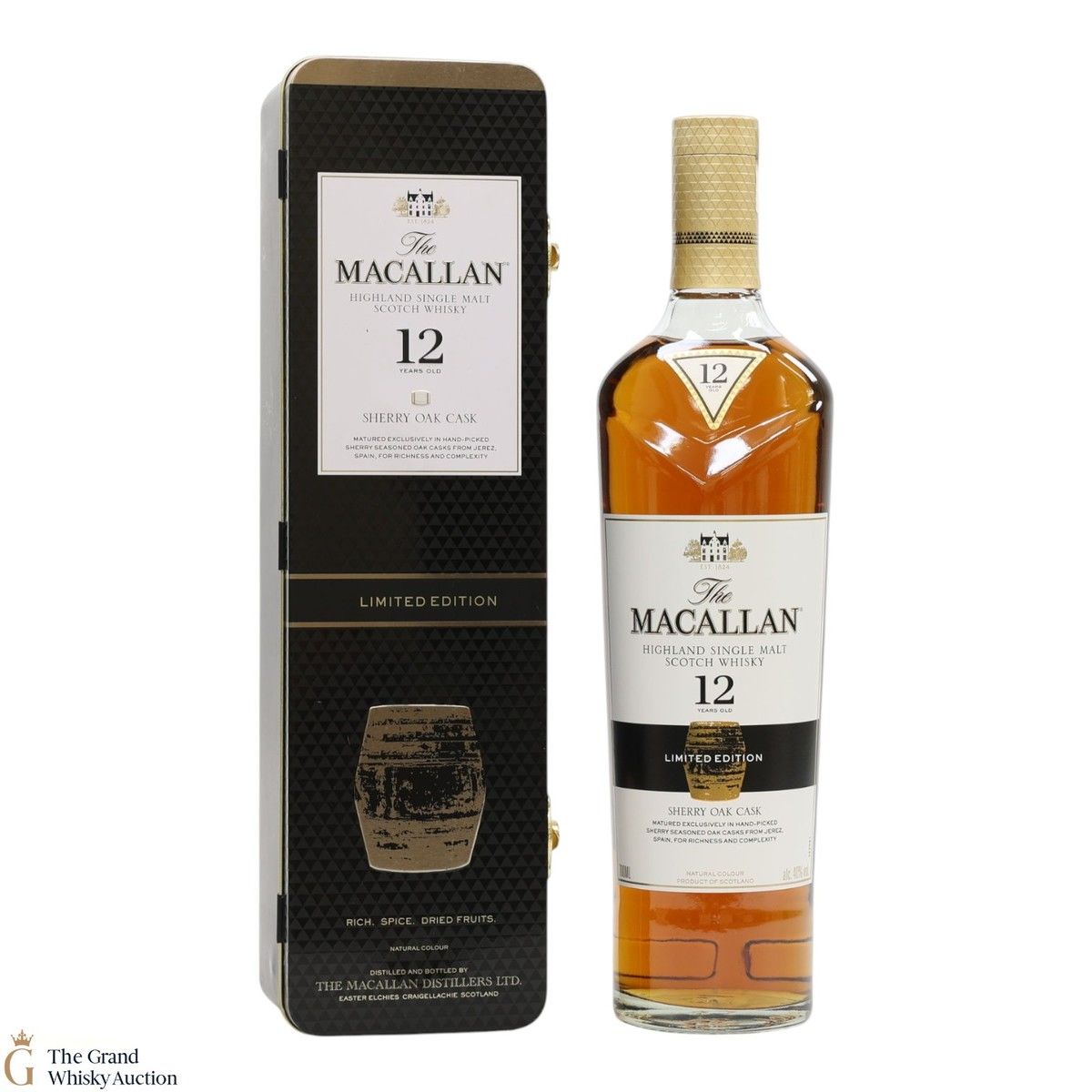 Macallan - 12 Year Old - Sherry Oak  - Limited Edition Tin