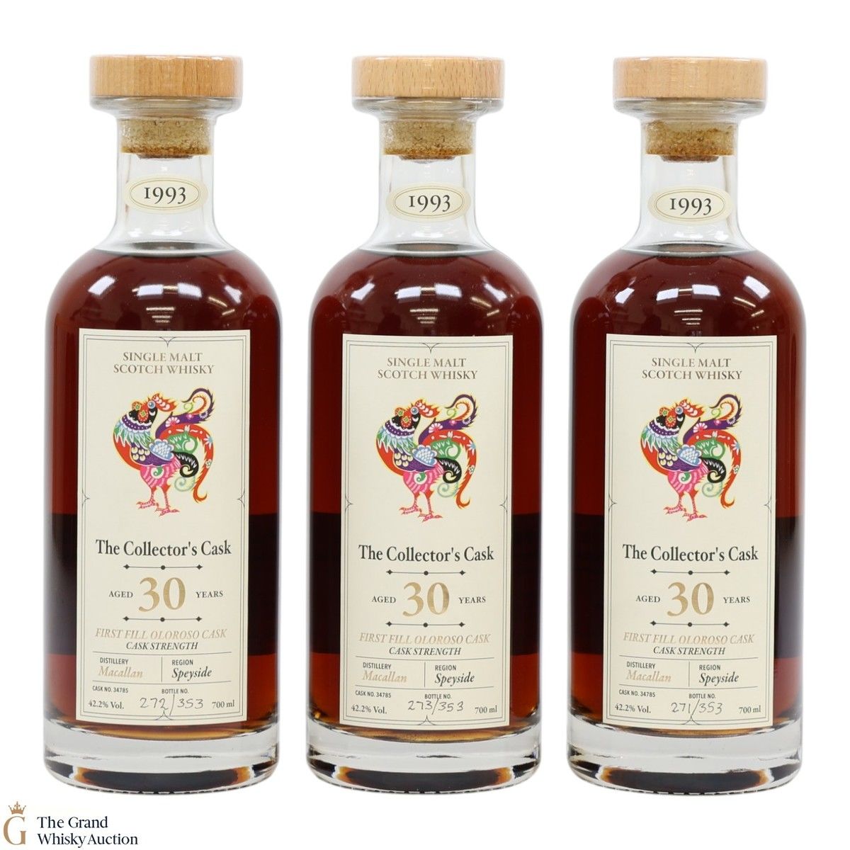 Macallan - 30 Year Old 1993 - Oloroso Sherry Cask #34785 - The Collector's Cask (3x70cl)