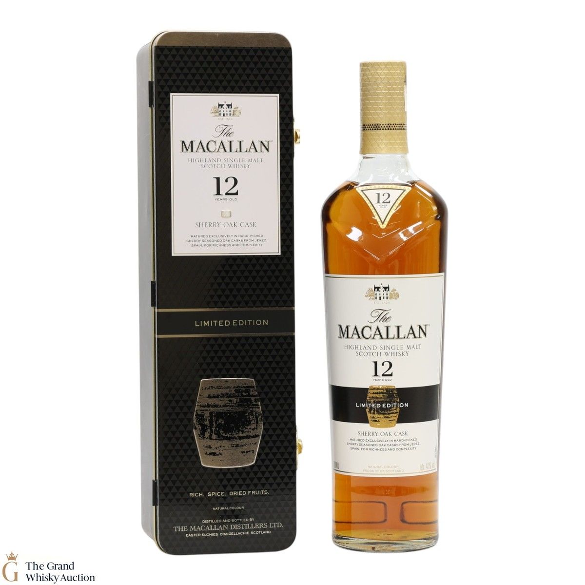 Macallan - 12 Year Old - Sherry Oak  - Limited Edition Tin
