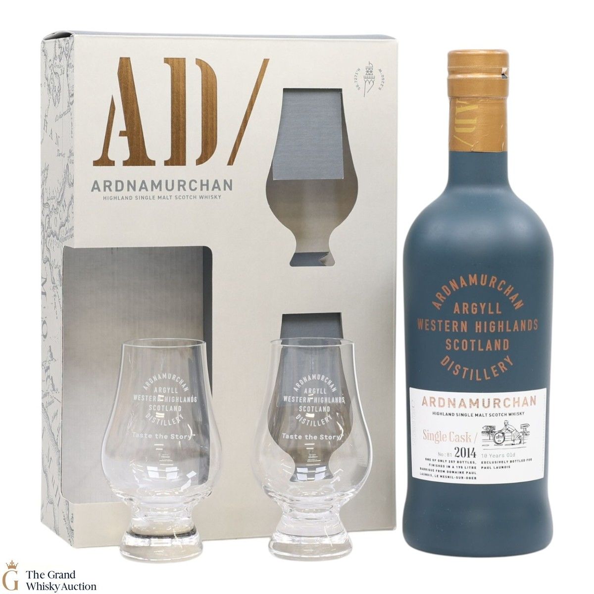 Ardnamurchan - 10 Year Old 2014 - Single Cask #81 - Paul Launois & Glasses