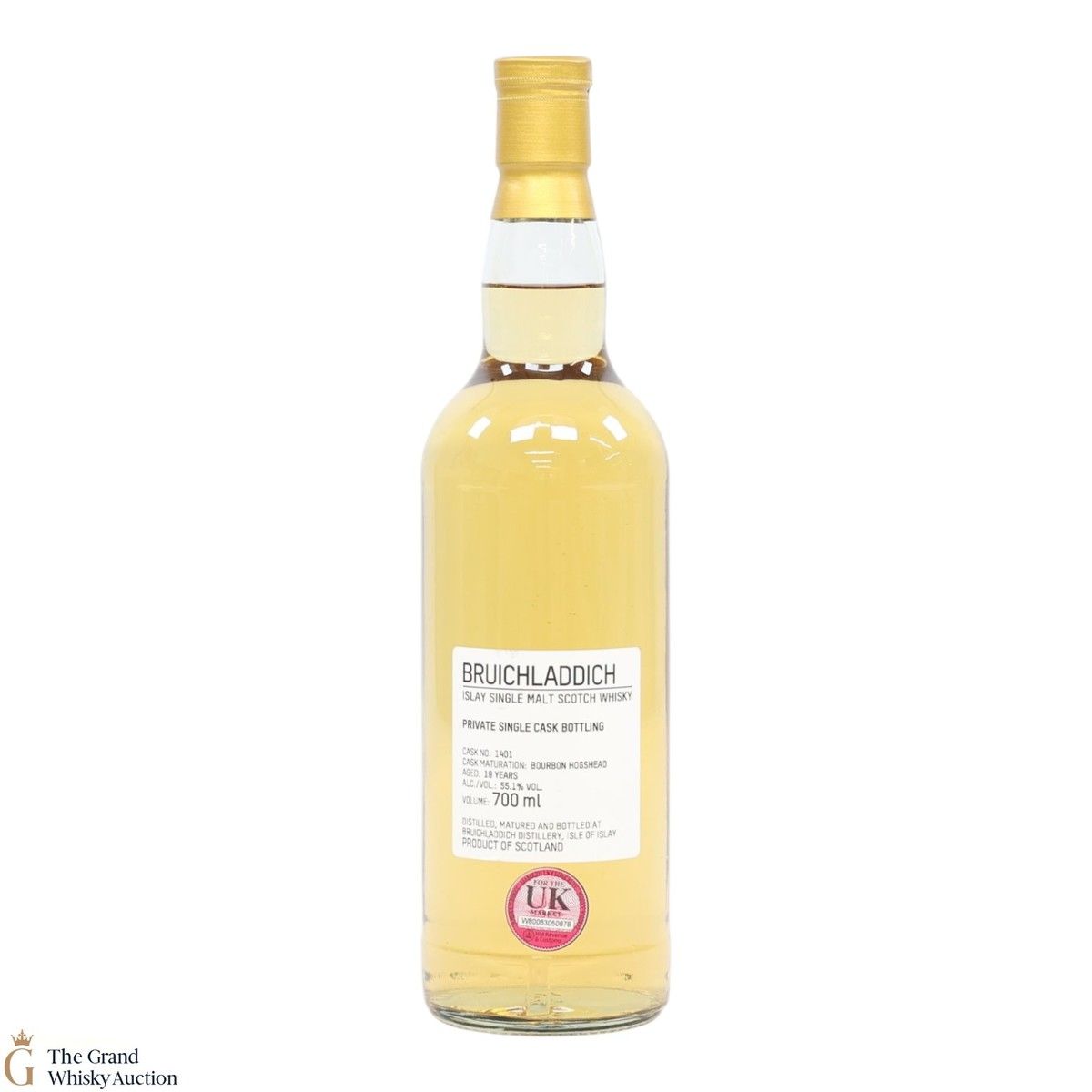 Bruichladdich - 19 Year Old - 1st Fill Bourbon Hogshead #1401 - Private Cask