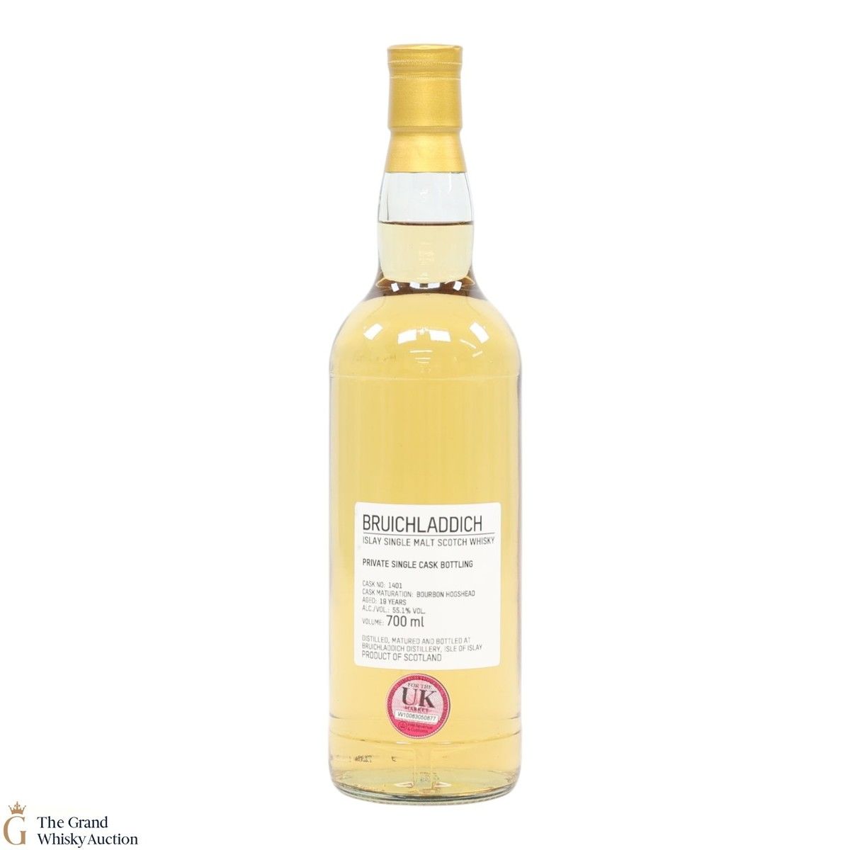Bruichladdich - 19 Year Old - 1st Fill Bourbon Hogshead #1401 - Private Cask