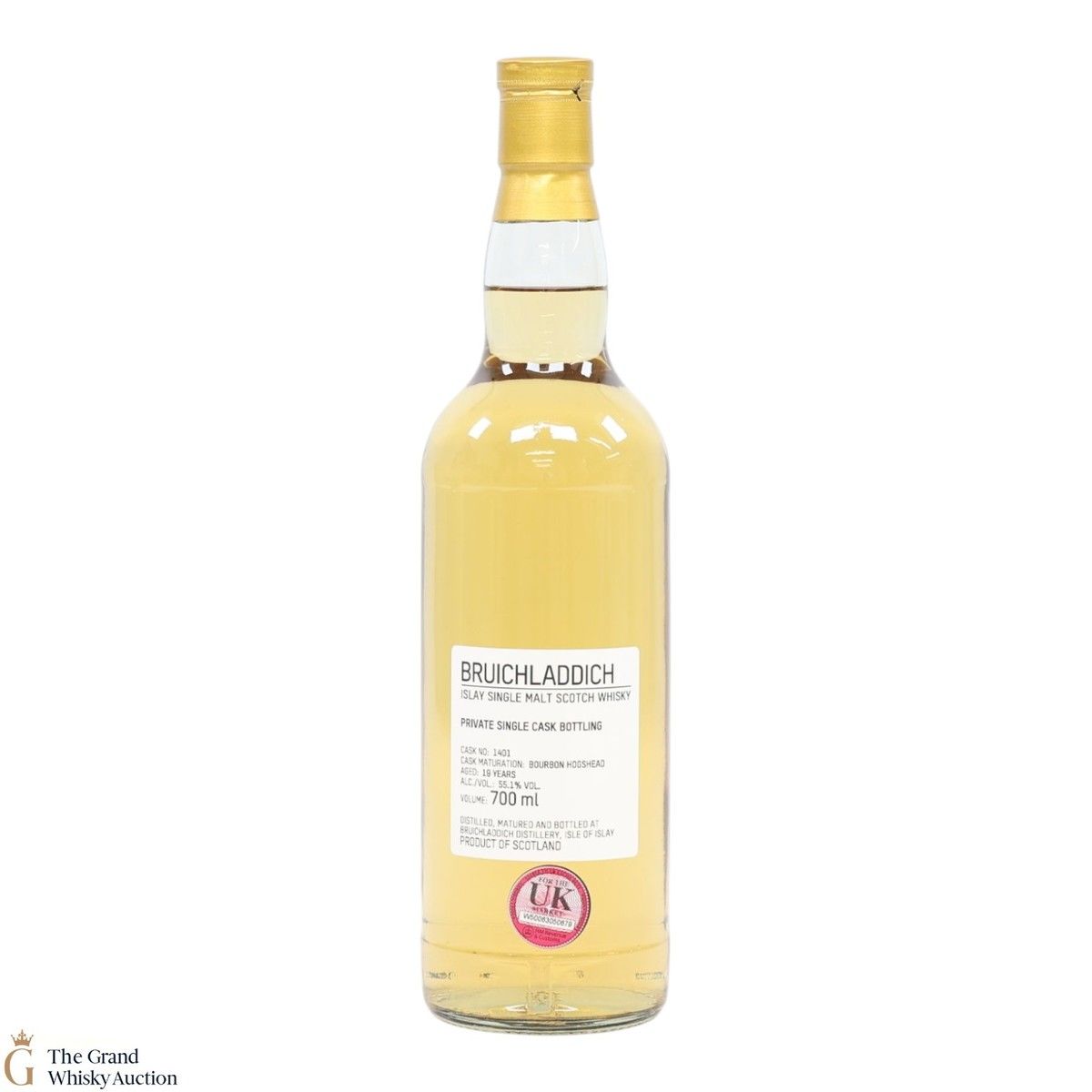 Bruichladdich - 19 Year Old - 1st Fill Bourbon Hogshead #1401 - Private Cask
