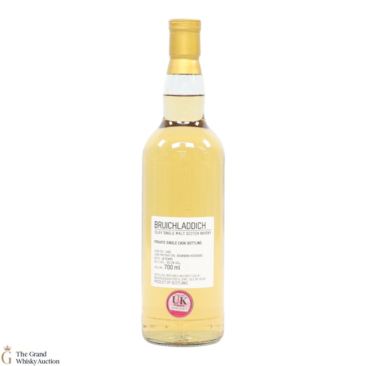 Bruichladdich - 19 Year Old - 1st Fill Bourbon Hogshead #1401 - Private Cask