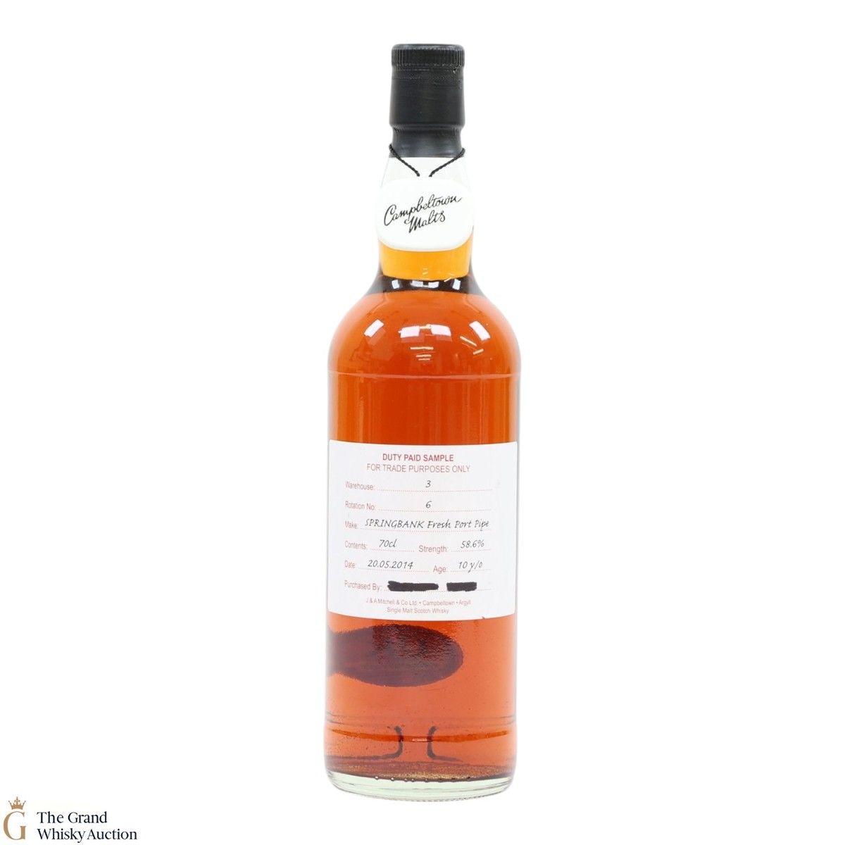 Springbank - 10 Year Old 2014 - Fresh Port Pipe - Duty Paid Sample 58.6%