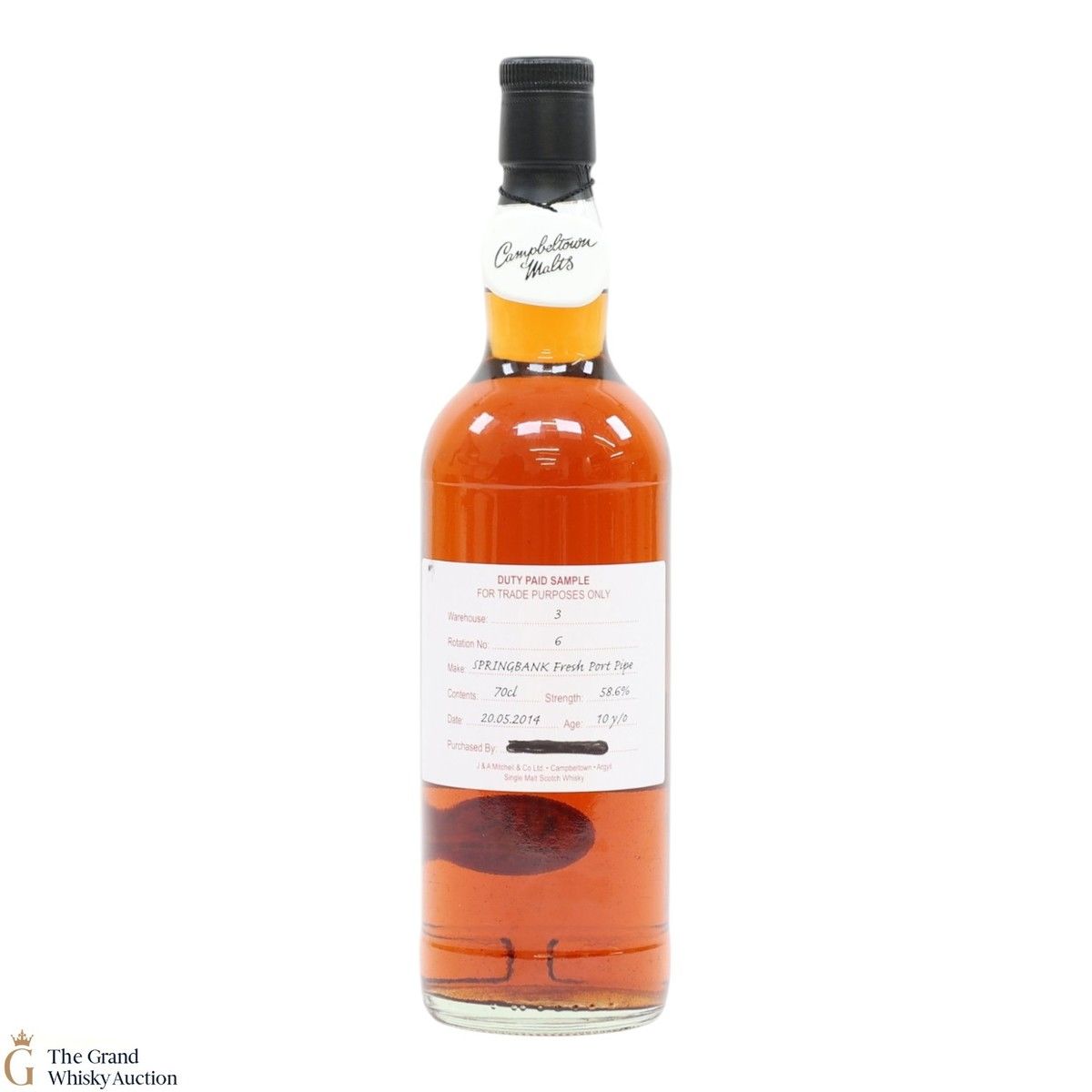 Springbank - 10 Year Old 2014 - Fresh Port Pipe - Duty Paid Sample 58.6%