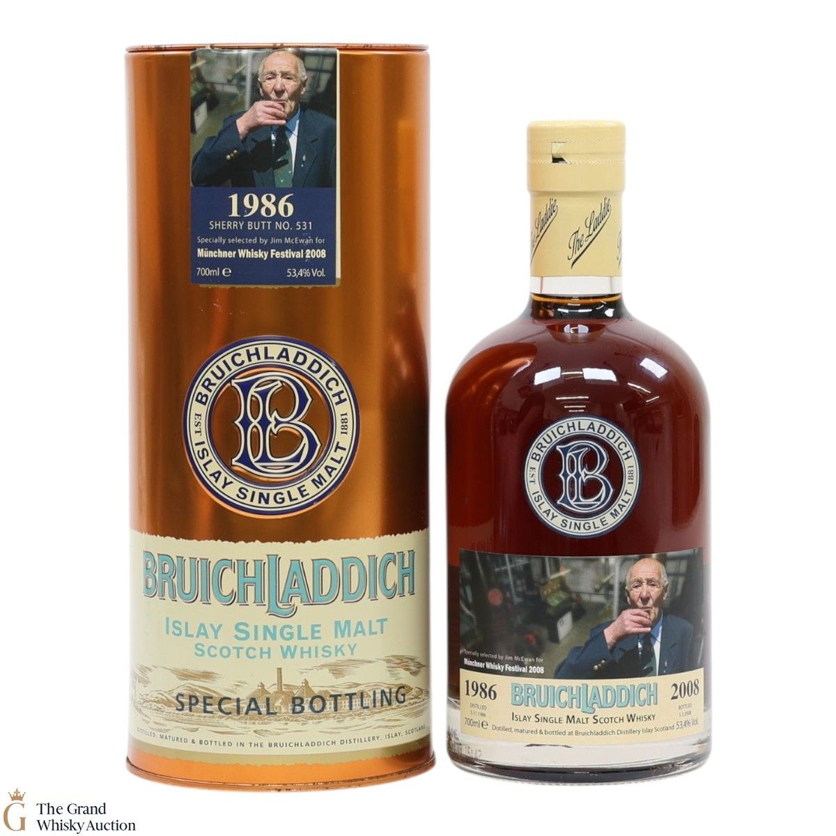 Bruichladdich - 1986 Single Cask #531 - Munchner Whisky Festival 2008 (SIGNED)