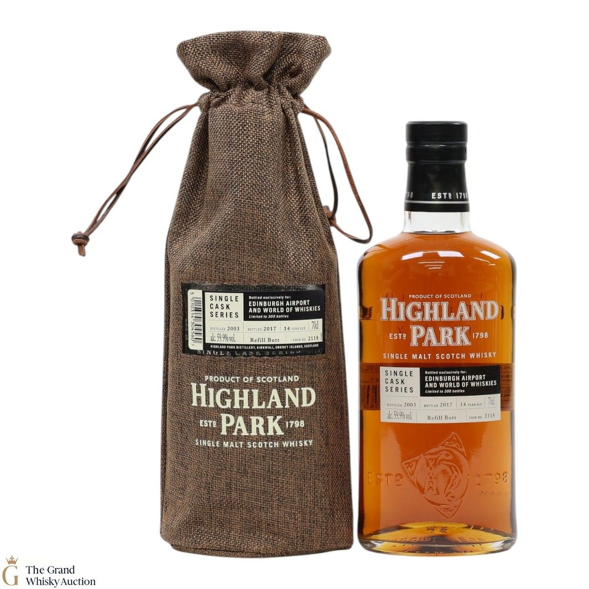 Highland Park - 14 Year Old - Single Cask #2118 - Edinburgh Airport and World of Whiskies