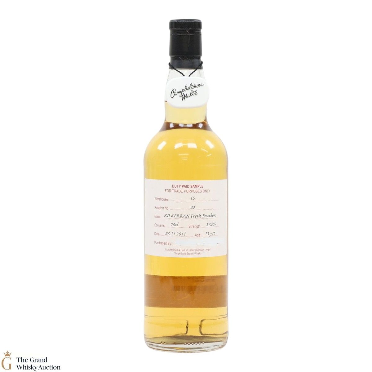 Kilkerran - 13 Year Old 2011 - Fresh Bourbon - Duty Paid Sample 57.8%