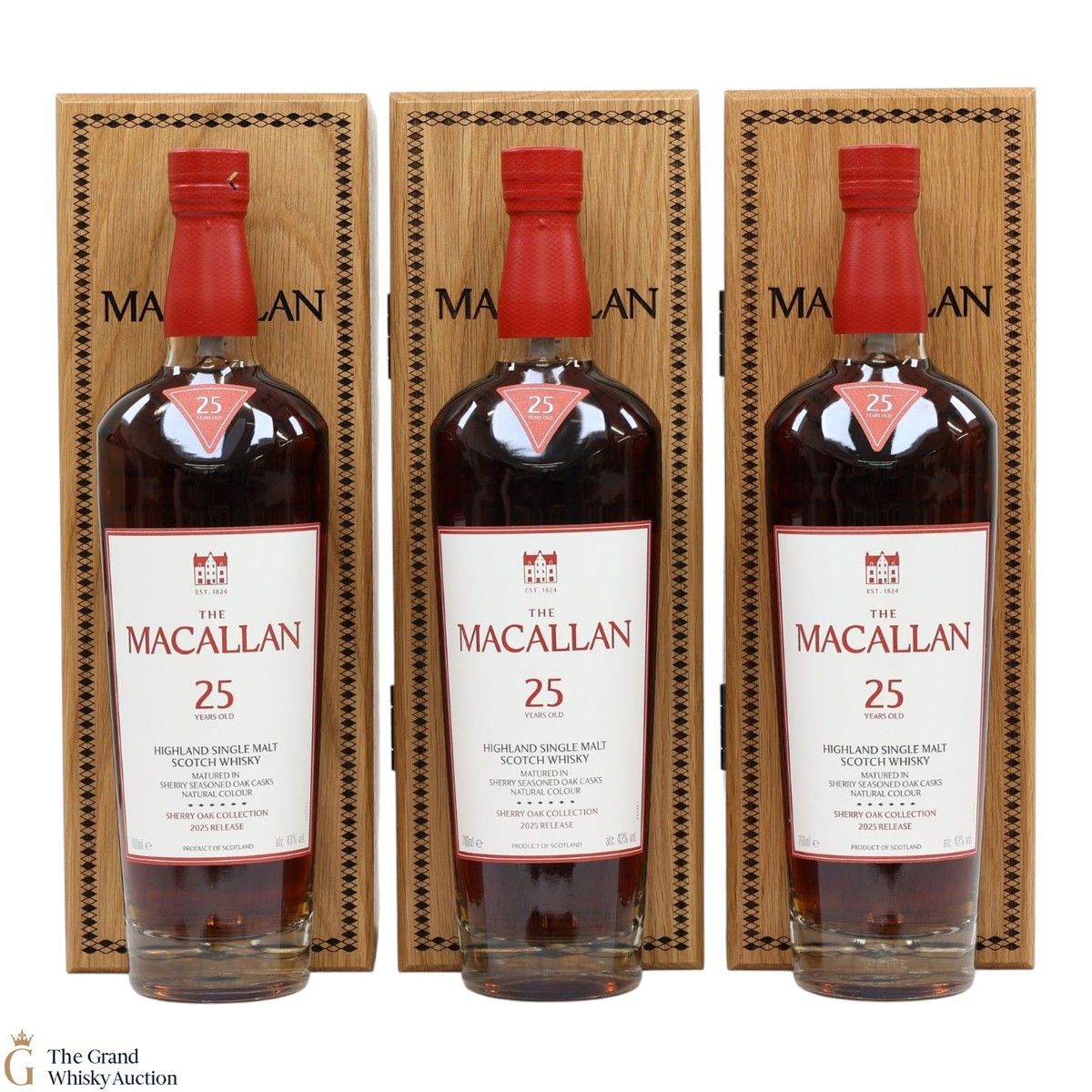 Macallan - 25 Year Old - Sherry Oak Collection 2025 (3x70cl)