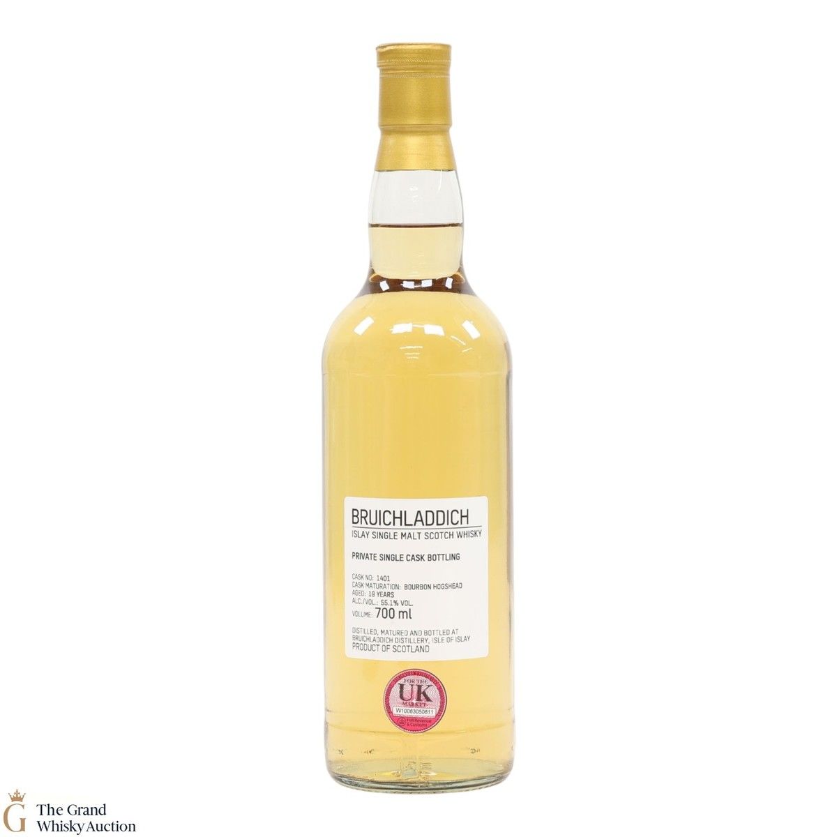 Bruichladdich - 19 Year Old - 1st Fill Bourbon Hogshead #1401 - Private Cask