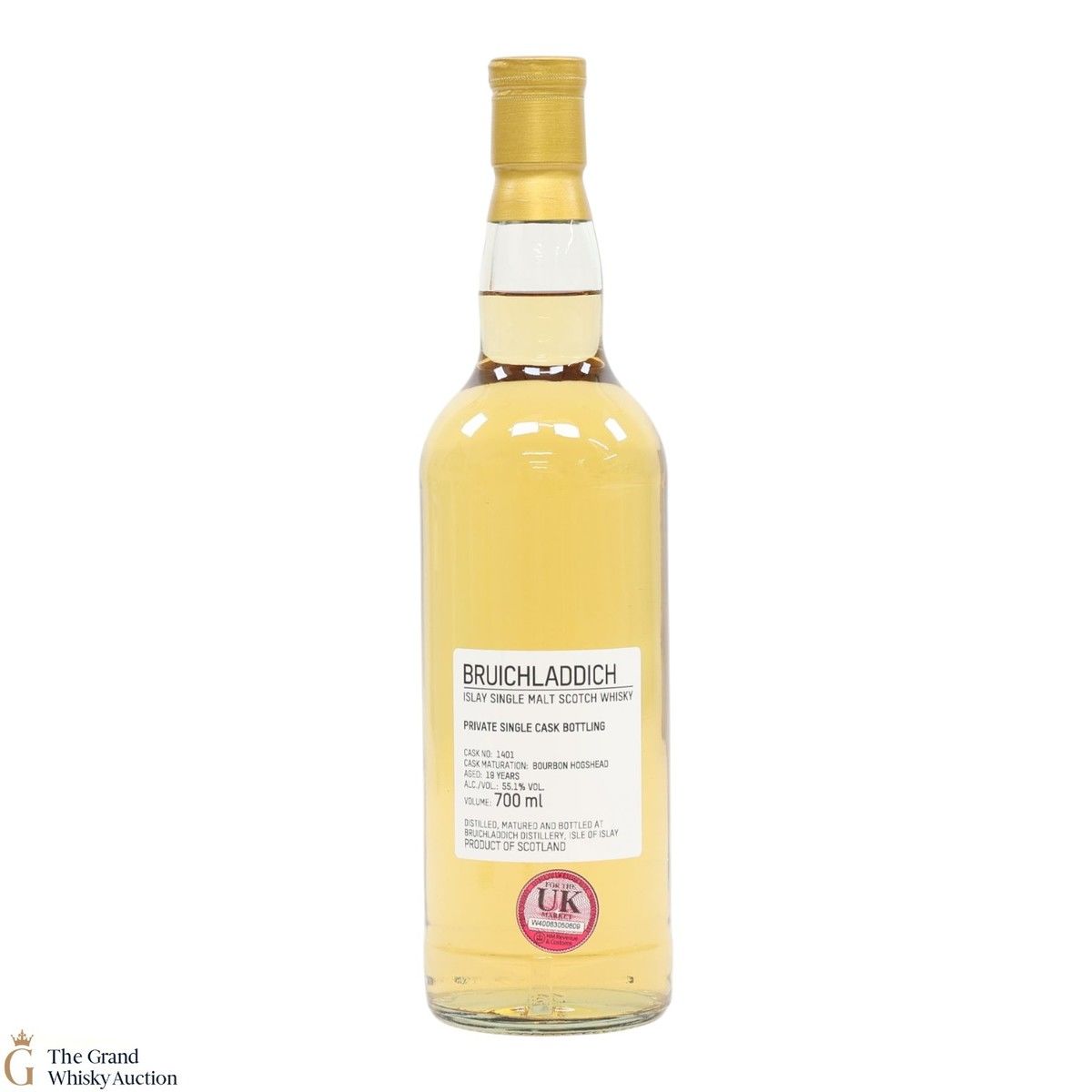 Bruichladdich - 19 Year Old - 1st Fill Bourbon Hogshead #1401 - Private Cask