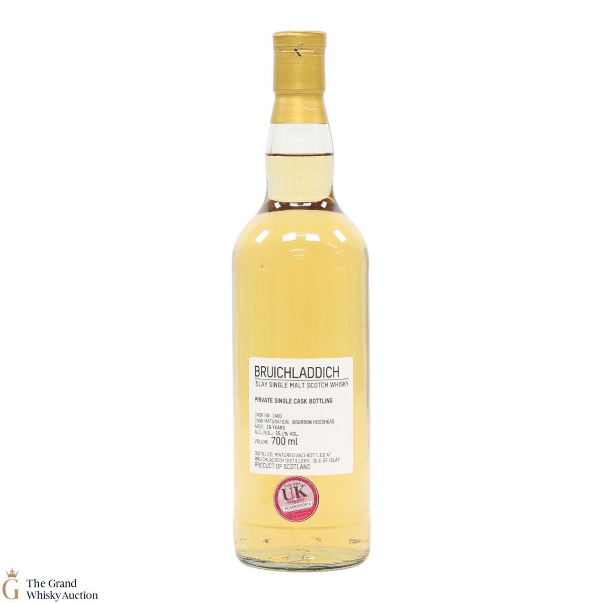 Bruichladdich - 19 Year Old - 1st Fill Bourbon Hogshead #1401 - Private Cask