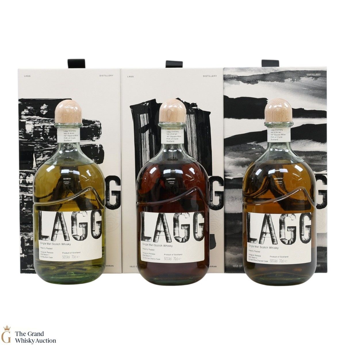 Lagg - Heavily Peated - Inaugural Release Batch 1,2 & 3 (3 x 70cl)