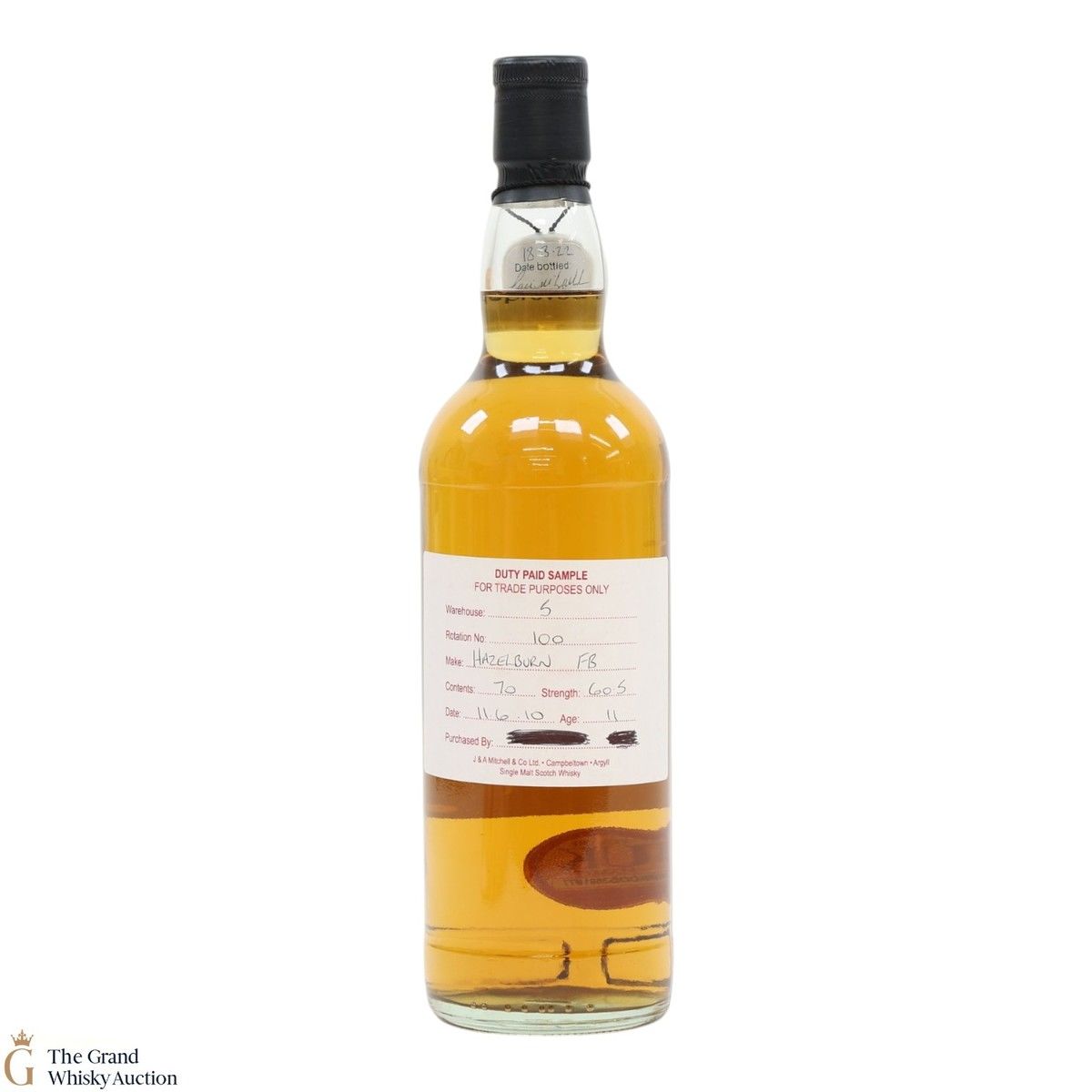 Hazelburn - 11 Year Old 2010 Fresh Bourbon - Duty Paid Sample 60.5%