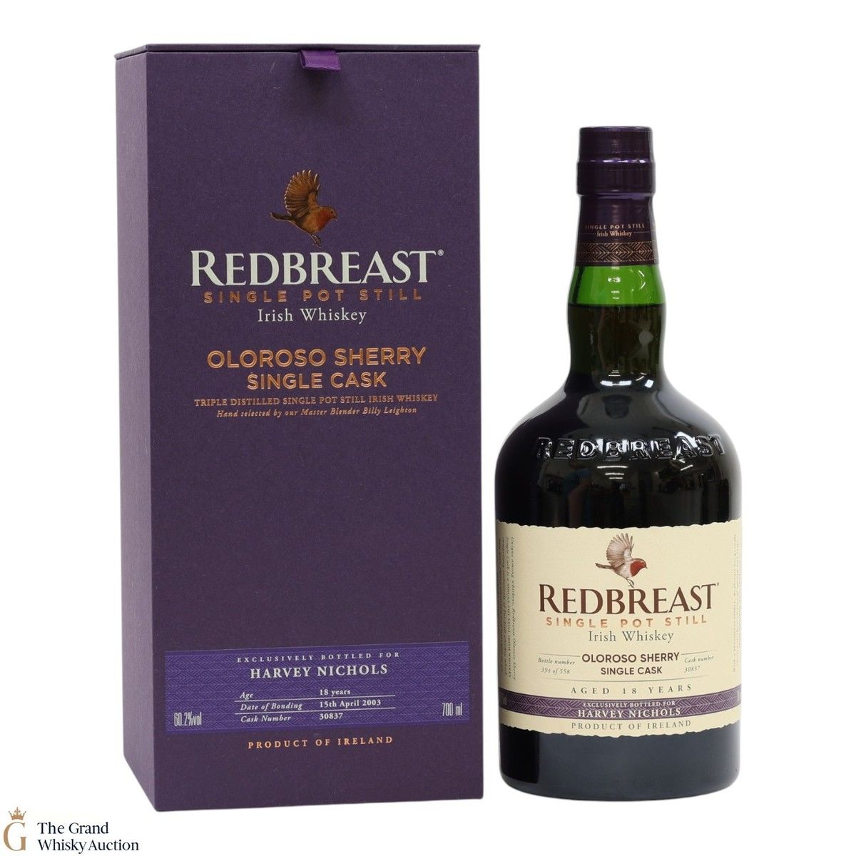 Redbreast - 18 Year Old - Oloroso Sherry Single Cask #30837 - Harvey Nichols Exclusive