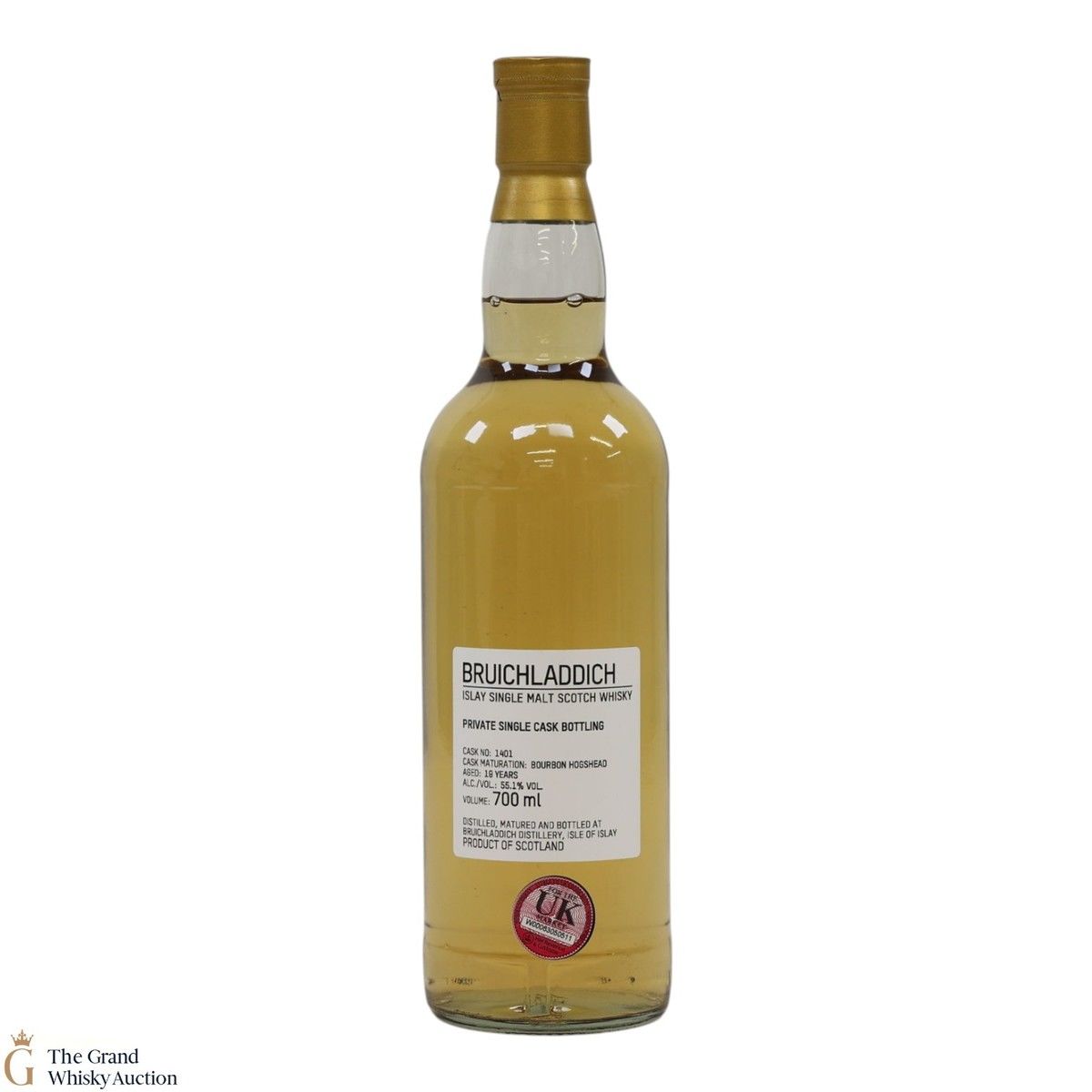 Bruichladdich - 19 Year Old - 1st Fill Bourbon Hogshead #1401 - Private Cask