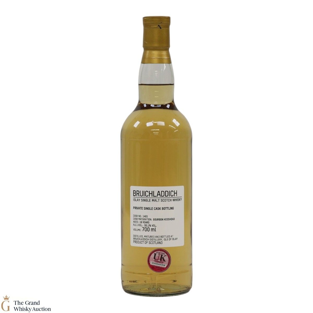 Bruichladdich - 19 Year Old - 1st Fill Bourbon Hogshead #1401 - Private Cask