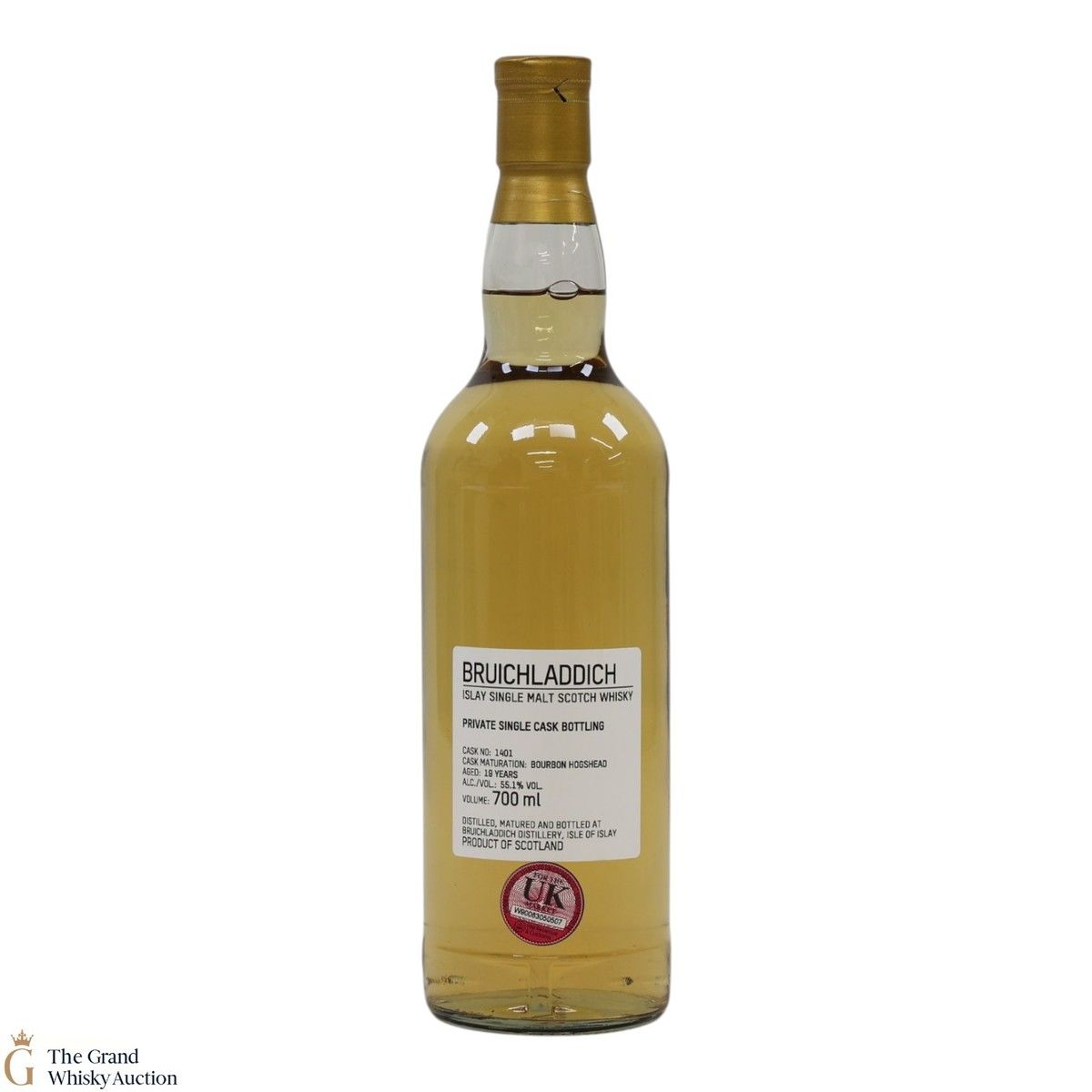 Bruichladdich - 19 Year Old - 1st Fill Bourbon Hogshead #1401 - Private Cask