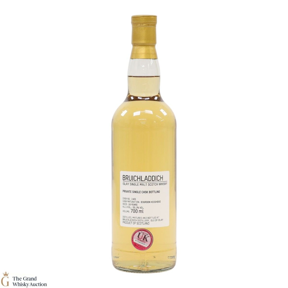 Bruichladdich - 19 Year Old - 1st Fill Bourbon Hogshead #1401 - Private Cask
