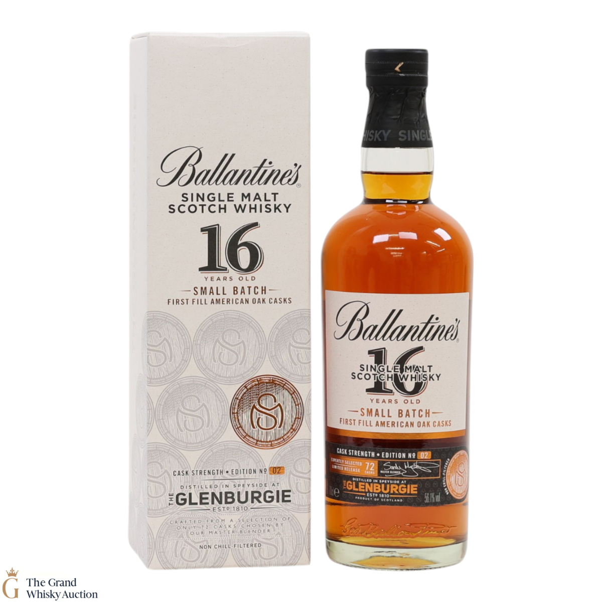 Glenburgie - 16 Year Old - Small Batch First Fill American Oak Casks - Cask Strength Edition No.02 - Ballantine's