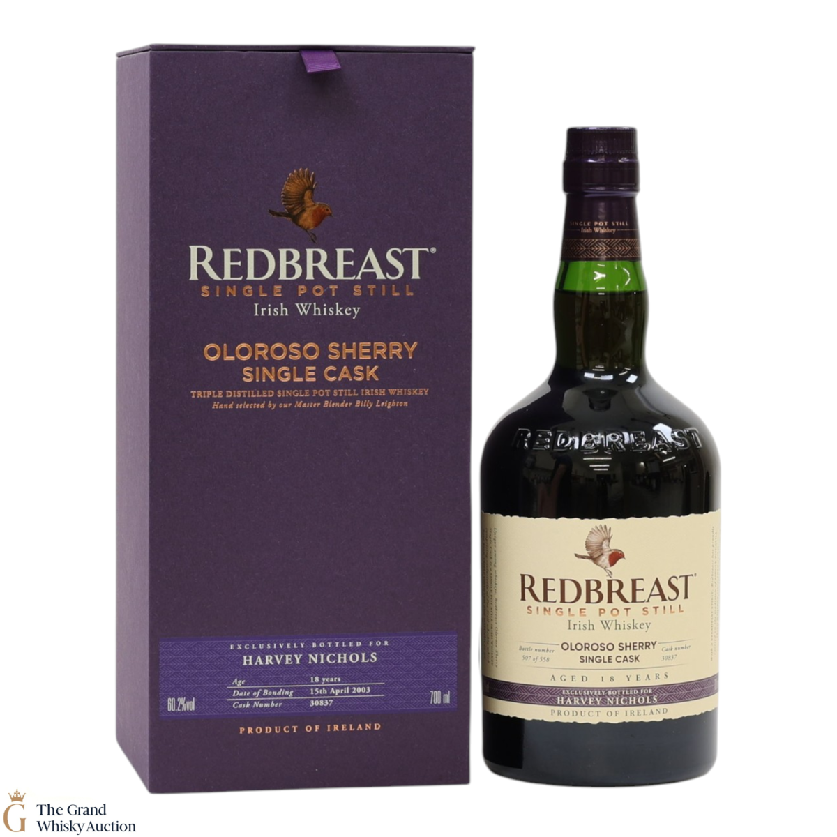 Redbreast - 18 Year Old - Oloroso Sherry Single Cask #30837 - Harvey Nichols Exclusive