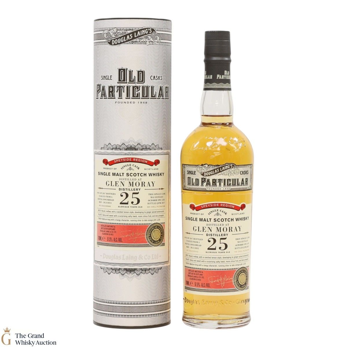 Glen Moray - 25 Year Old 1991 Old Particular 2017 #DL11831
