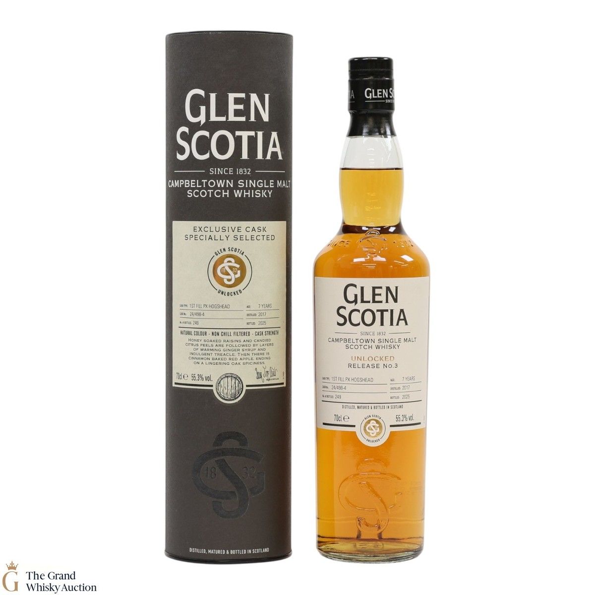 Glen Scotia - 7 Year Old 2017 - Unlocked Release No.3 - 1st Fill PX Hogshead #24/498-4