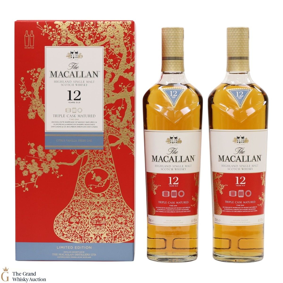 Macallan - 12 Year Old - Triple Cask Matured Fine Oak - Year of the Pig Limited Edition (2 x 70cl)