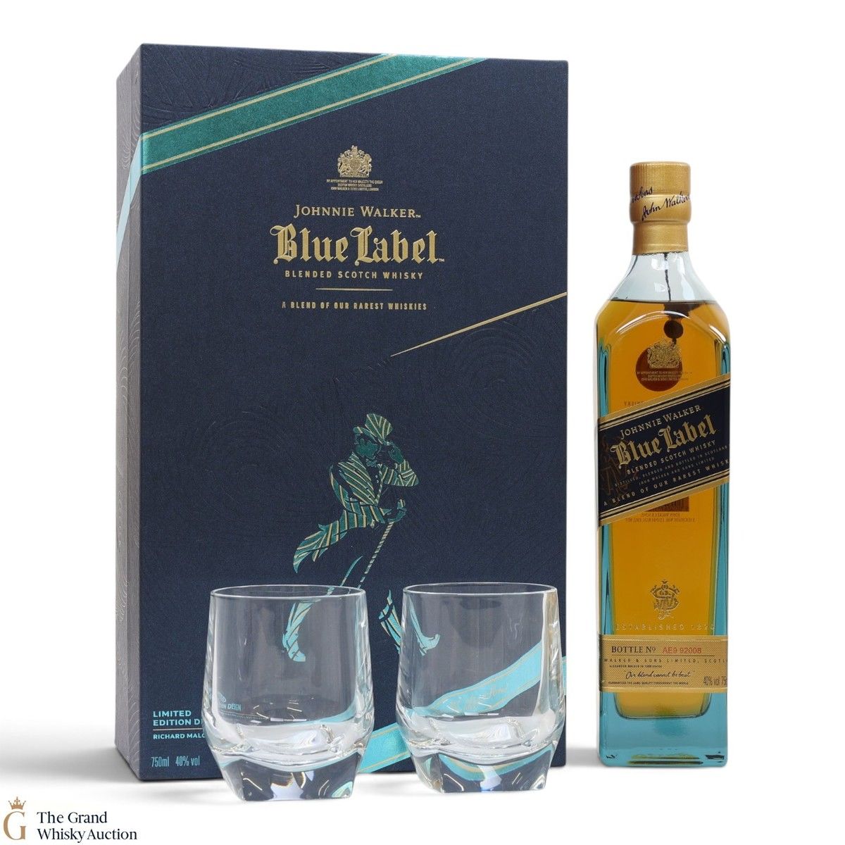 Johnnie Walker - Blue Label - Richard Malone Limited Edition (1x75cl & Glasses)