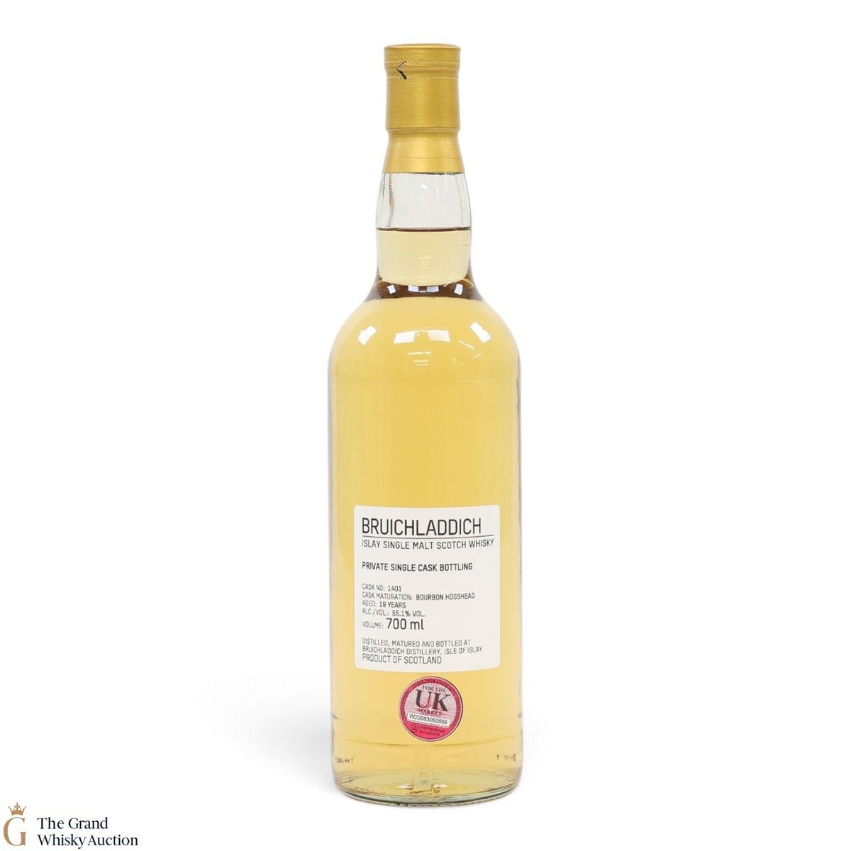 Bruichladdich - 19 Year Old - 1st Fill Bourbon Hogshead #1401 - Private Cask