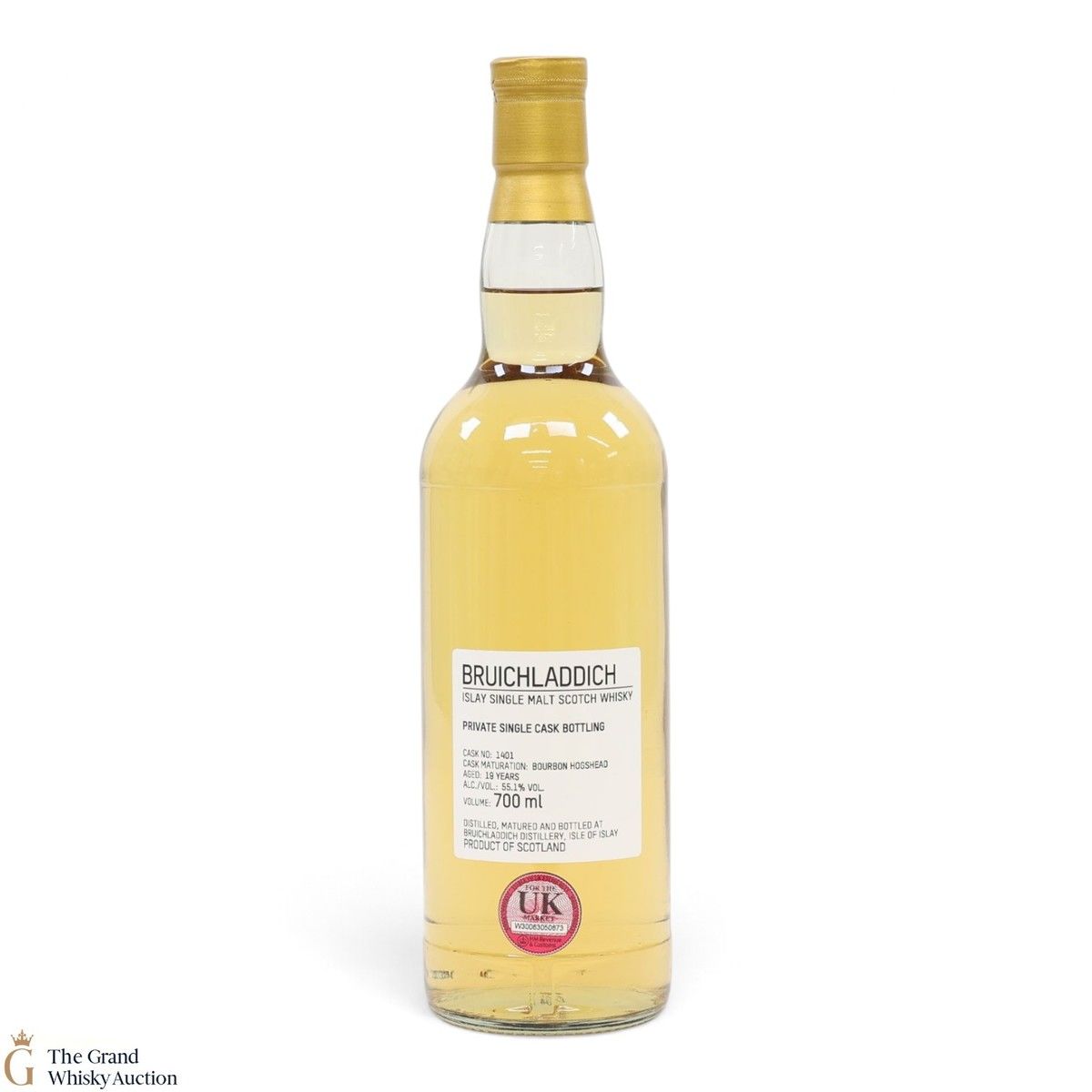 Bruichladdich - 19 Year Old - 1st Fill Bourbon Hogshead #1401 - Private Cask