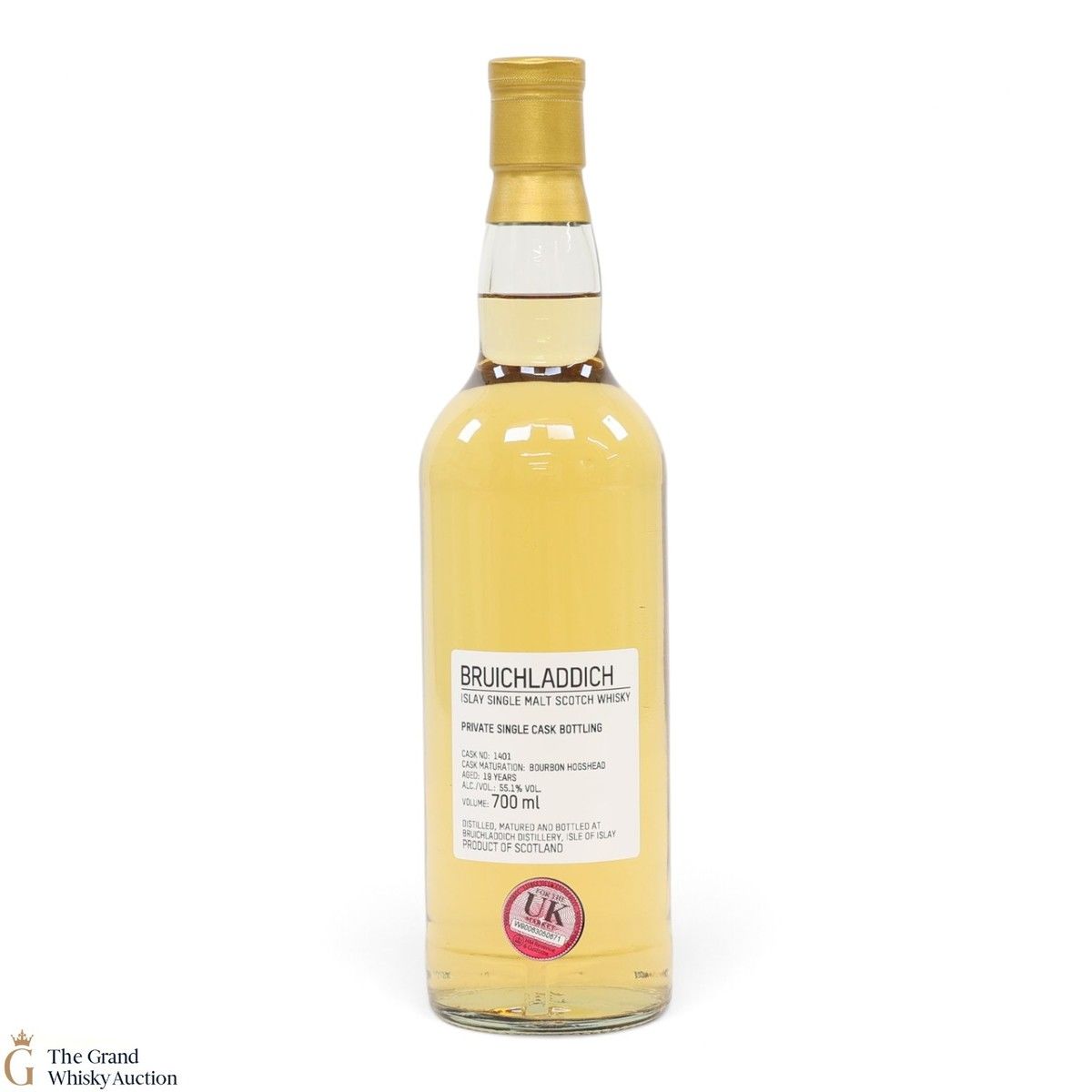 Bruichladdich - 19 Year Old - 1st Fill Bourbon Hogshead #1401 - Private Cask