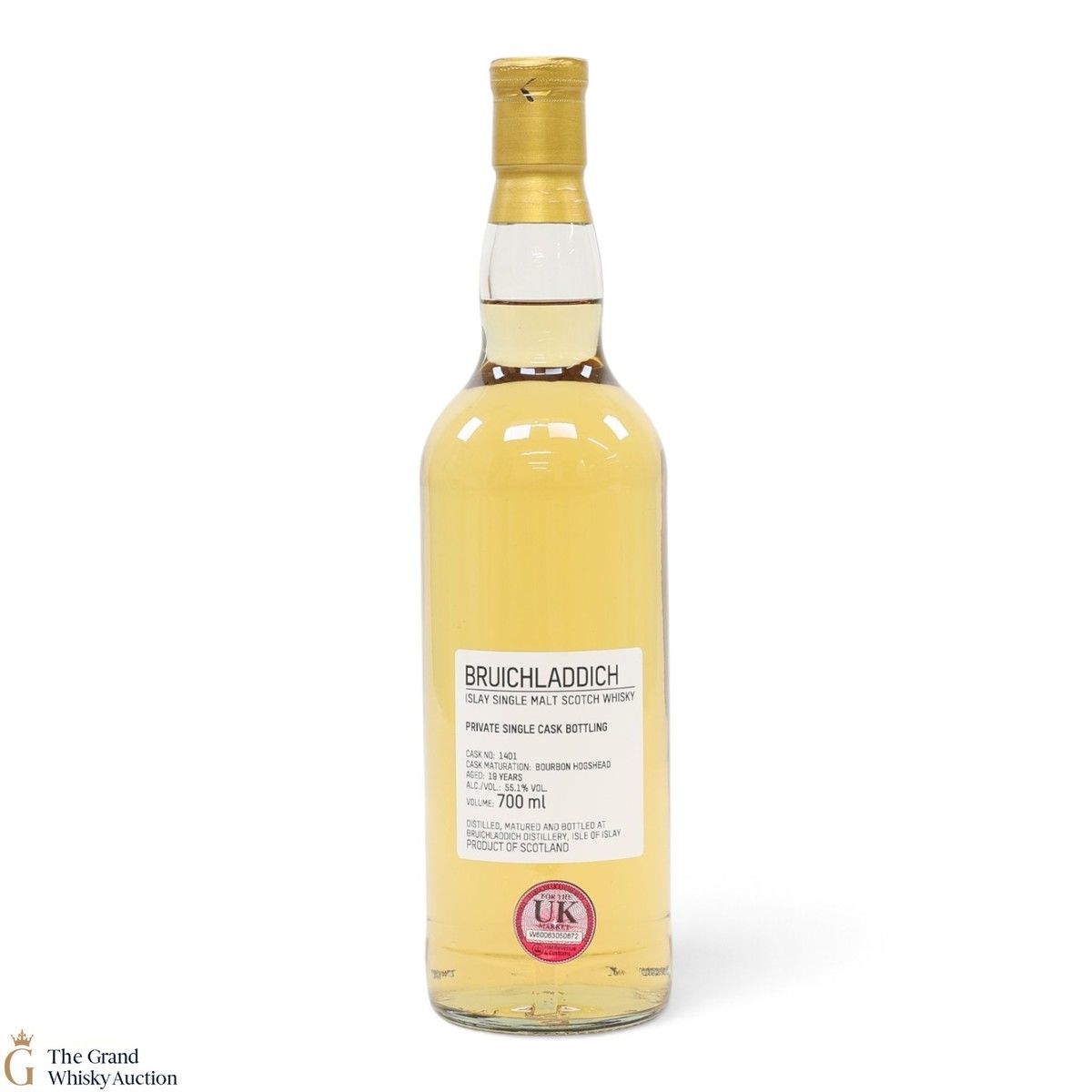 Bruichladdich - 19 Year Old - 1st Fill Bourbon Hogshead #1401 - Private Cask