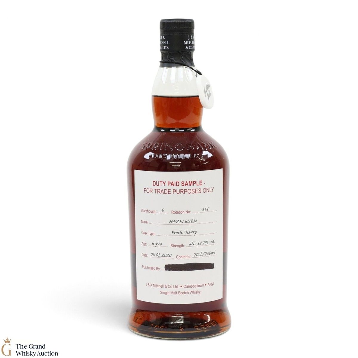 Hazelburn - 6 Year Old - Fresh Sherry - Duty Paid Sample 58.2%