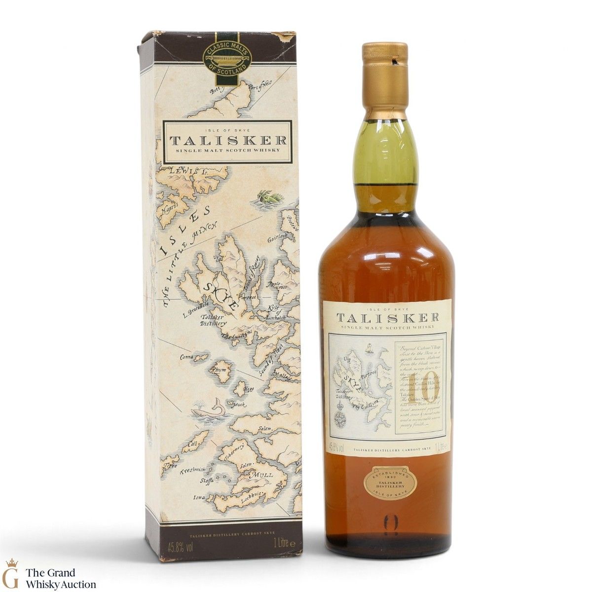 Talisker - 10 Year Old - Map Label 1990s (1L)