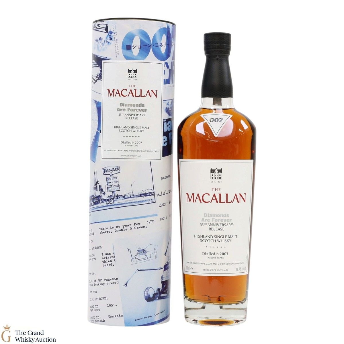 Macallan - 18 Year Old 2007 - James Bond 55th Anniversary - Diamonds Are Forever