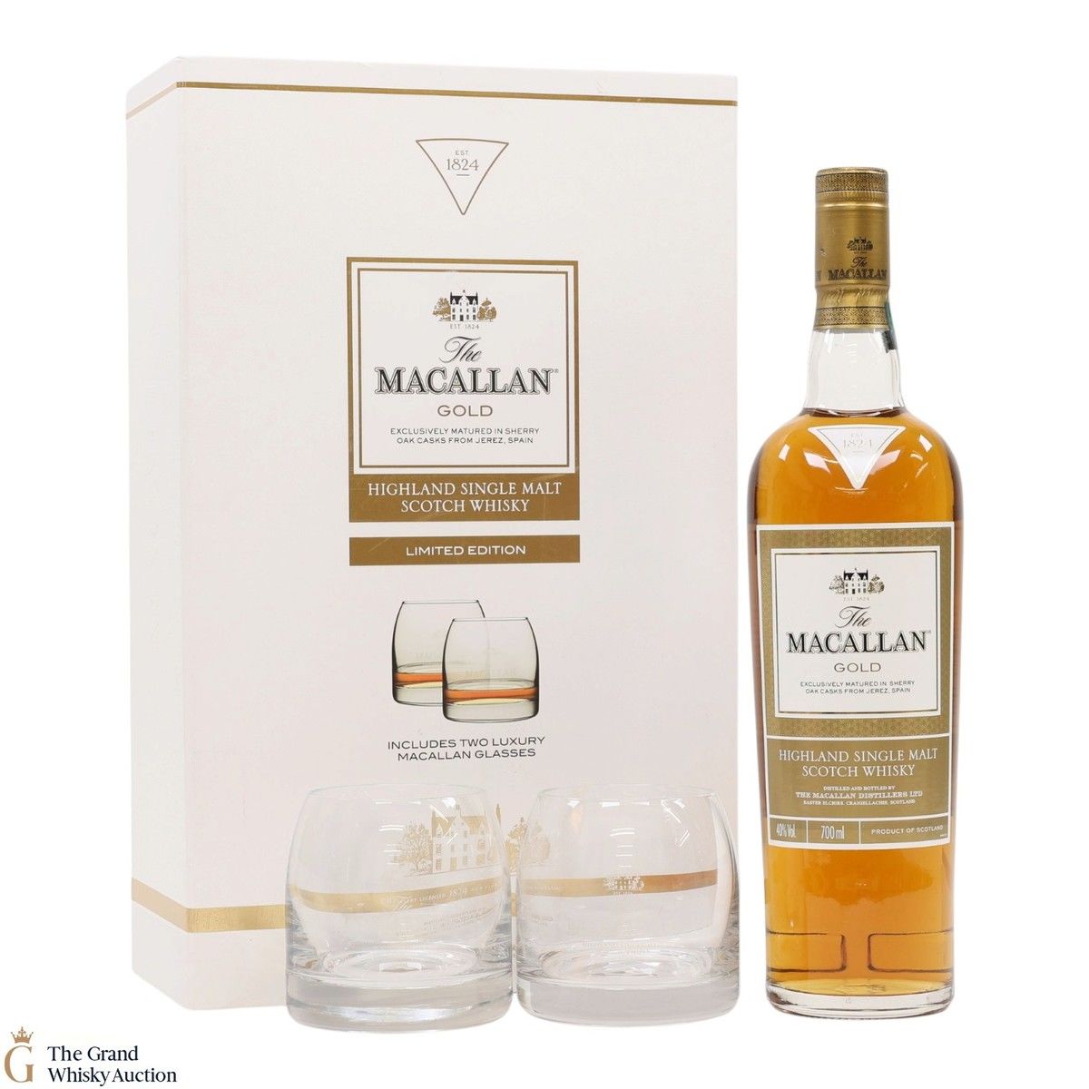 Macallan - The 1824 Series - Gold - Limited Edition with 2x Glasses